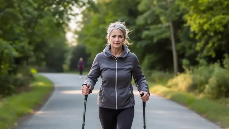 Volgens specialisten: nordic walking, vaak als mild beschouwd, kan onzichtbare kniebeschadigingen veroorzaken en uw houding aantasten